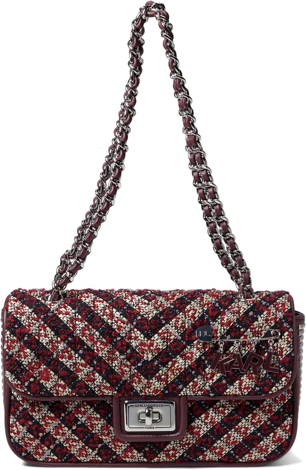 

Сумка Karl Lagerfeld Paris Agyness Medium Shoulder, цвет Wine/Navy