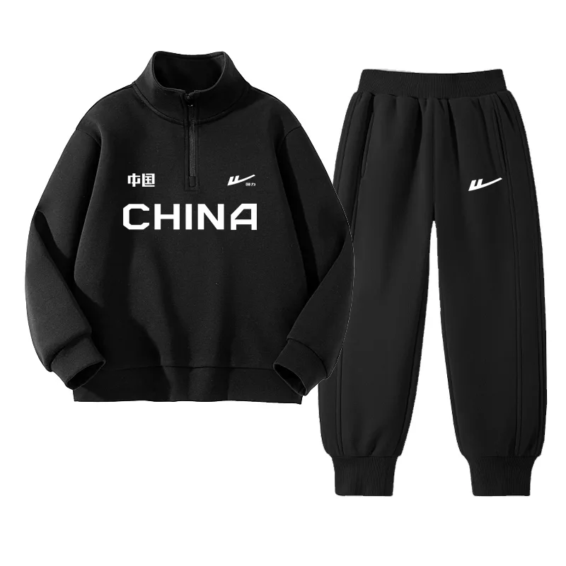 Детская повседневная спортивная одежда WARRIOR, Black/H China and Logo-Black/H White Logo K