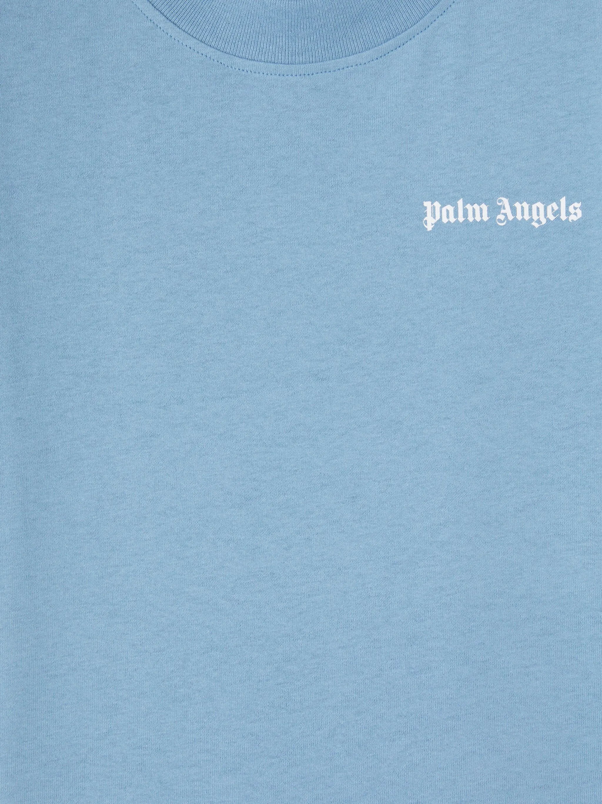 Комплект из трех футболок с логотипом Palm Angels Kids, синий — фото 4
