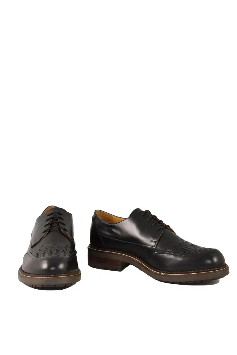 TESTONI BOLOGNA 1929 Rubber Sole Lace-up Shoes - Black — фото 2