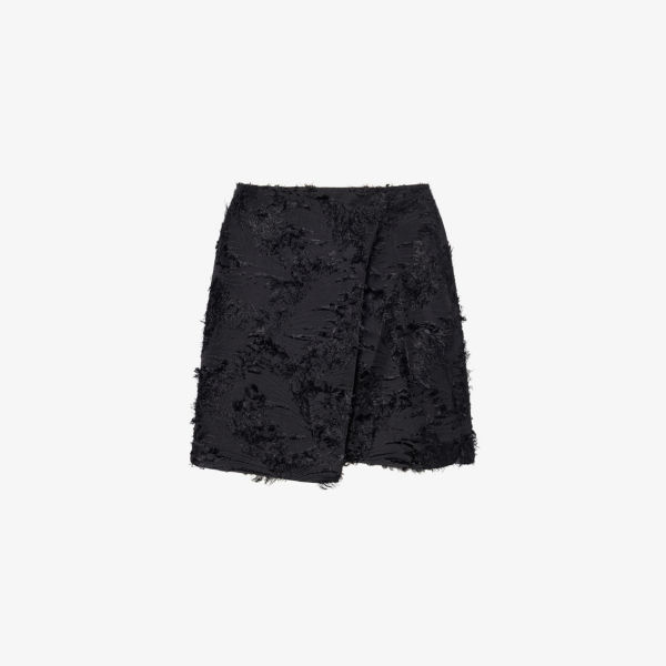 

Мини-юбка Samsoe Samsoe из фактурной ткани, черный