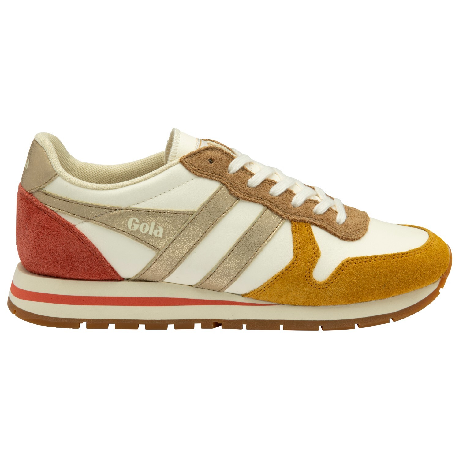 

Кроссовки Gola Daytona Quadrant, цвет Off White/Sun/Gold/Clay