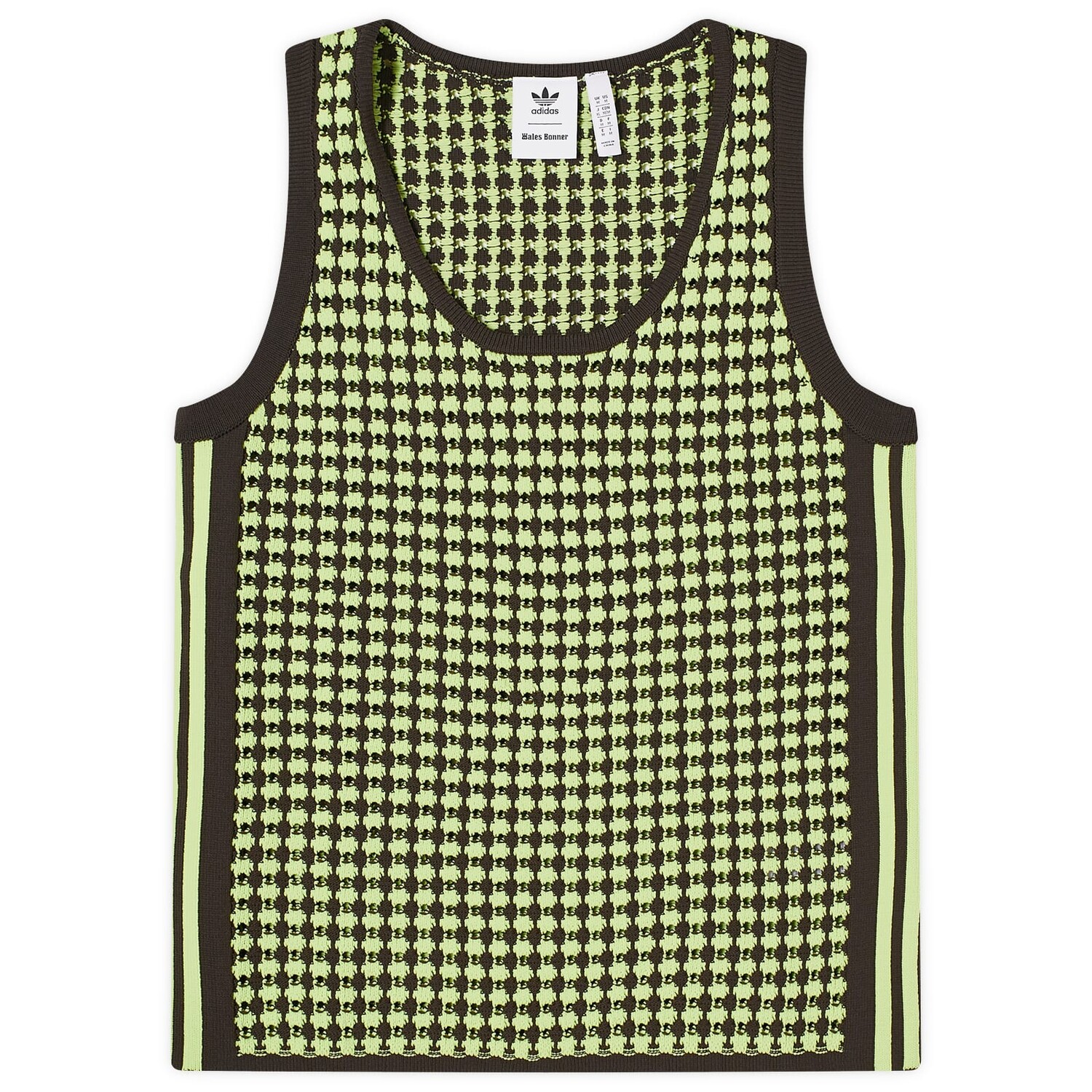 

Футболка Adidas X Wales Bonner Crochet Vest, цвет Semi Frozen Yellow & Night Brown