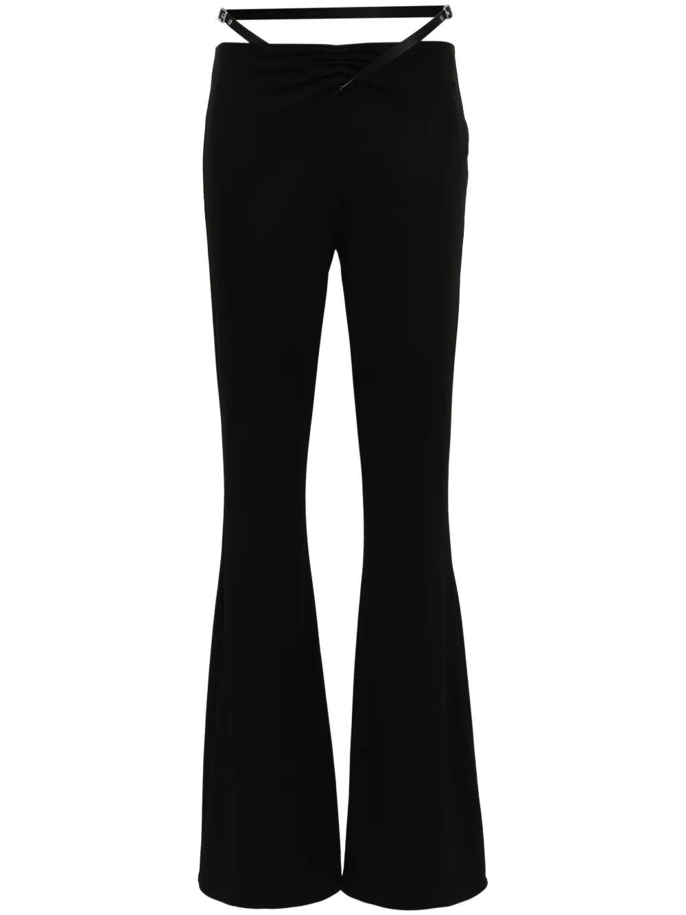 

Брюки bootcut с поясом Courrèges, черный