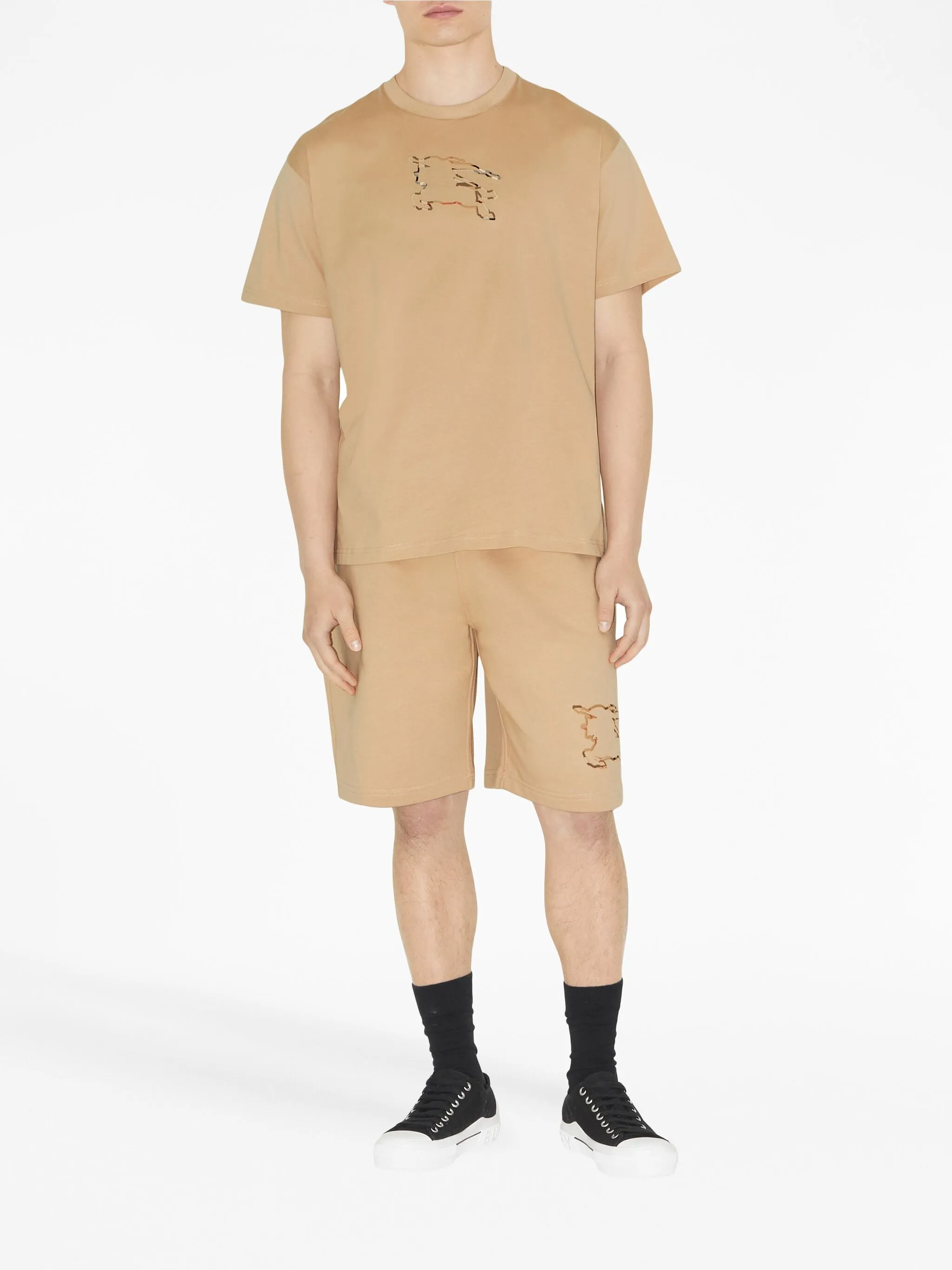 Футболка Burberry Equestrian Knight, бежевый — фото 2