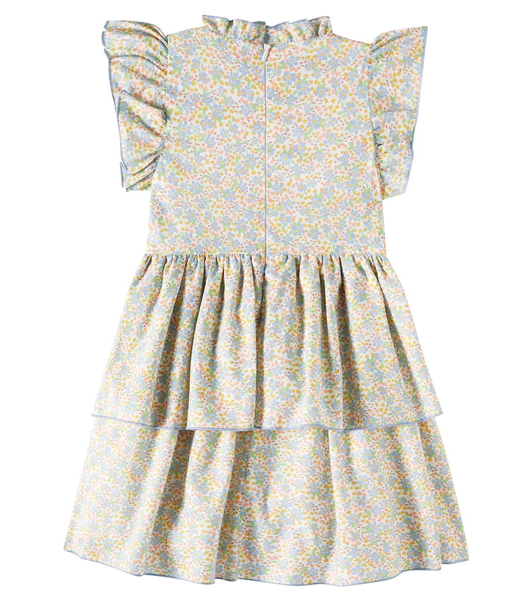 Флорентийское цветочное хлопковое платье Florencia La Coqueta, Blue Floral — фото 3