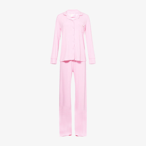 

Пижамный комплект The Nap Co из джерси и модала с длинными рукавами, розовый