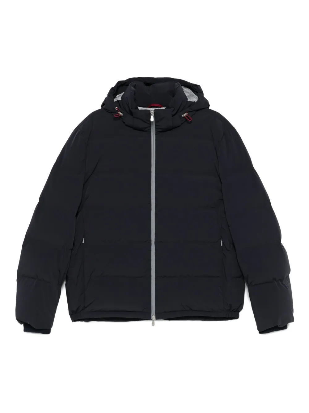 

Стеганая куртка с капюшоном Brunello Cucinelli, синий