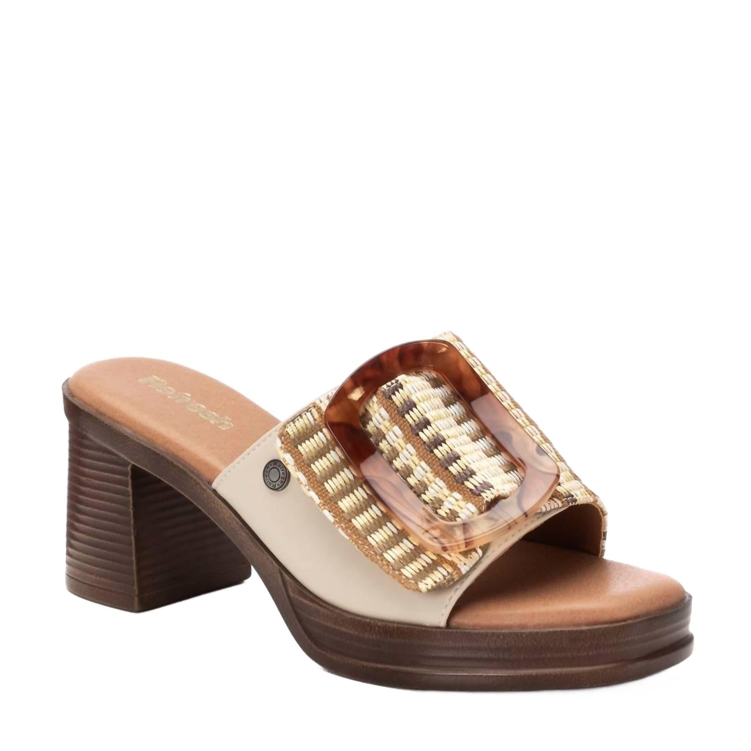 Женские удобные сандалии Refresh Step In бежевые Xti