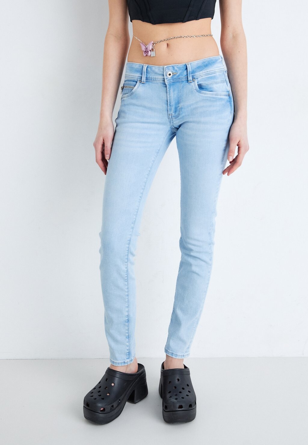 

Джинсы узкого кроя SLIM JEANS LW Pepe Jeans, Светло-синий