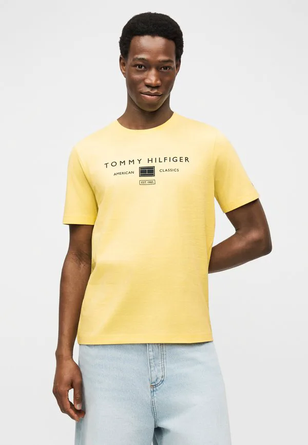 Футболка с монограммой и принтом brand love Tommy Hilfiger, Citronella — фото 4