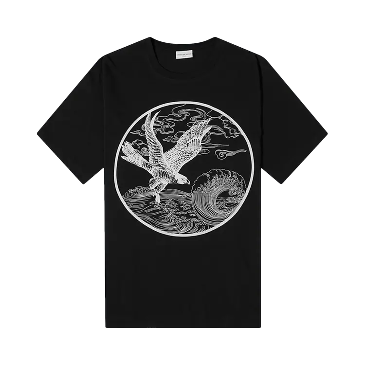 

Футболка Dries Van Noten Hertz Regular Eagle 'Black', черный