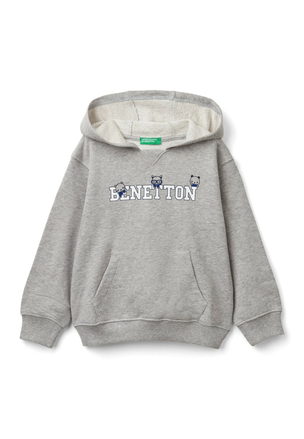 

Толстовка с капюшоном WITH LOGO IN VARIOUS POSITIONS United Colors of Benetton, серый