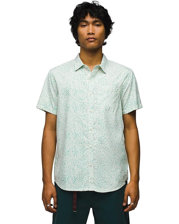 

Рубашка Prana Lost Sol Printed Short Sleeve, цвет Chalk Sharkstooth