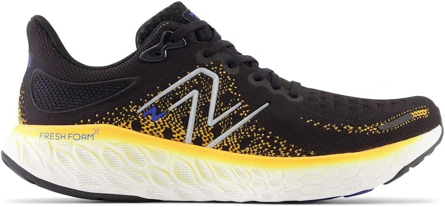 Мужские кроссовки New Balance Fresh Foam X 1080 V12 без шнурков, черный/оранжевый — фото 3