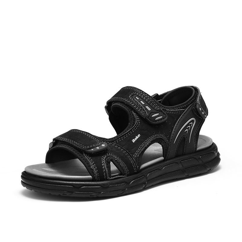 

BAKE Пляжные сандалии мужские коричневые и черные, цвет Black