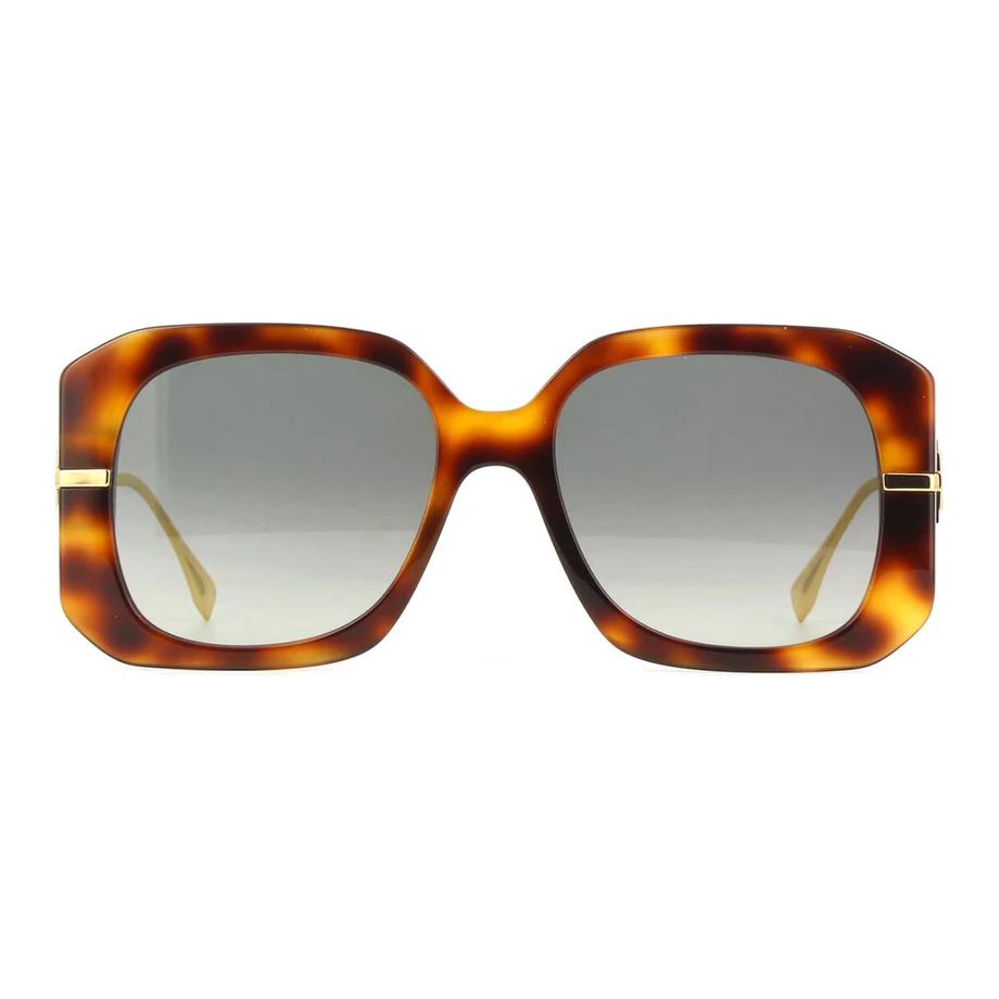 FENDI Квадратные солнцезащитные очки унисекс в черепаховом цвете, Tortoiseshell — фото 3