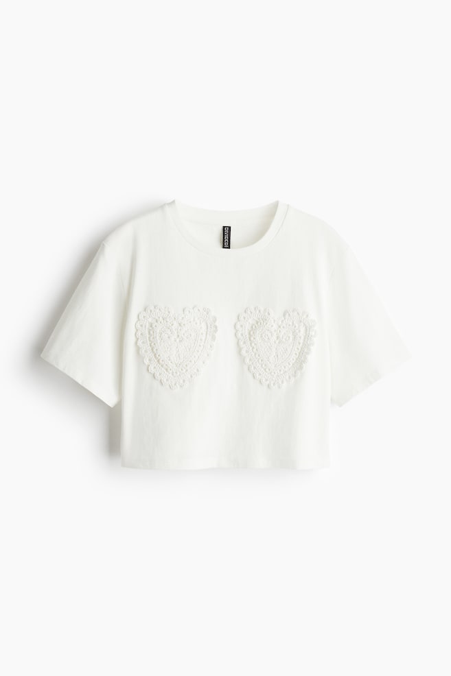 

Футболка с аппликациями H&M, белый