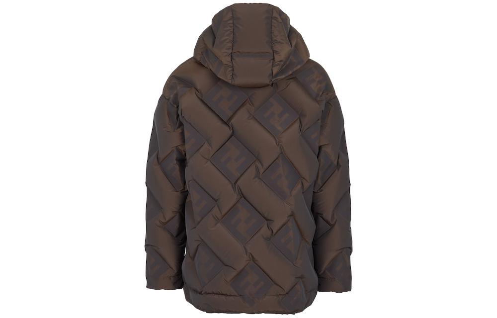 FENDI Куртка пуховая мужская коричневая, Brown — фото 4
