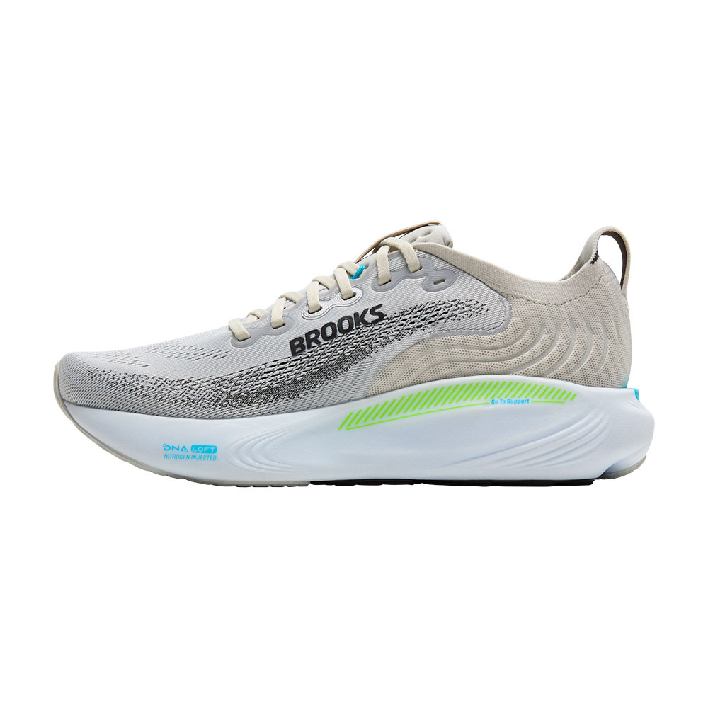Кроссовки для бега Brooks Adrenaline GTS 25 (мужские), Oyster/Green Gecko/Blue — фото 3