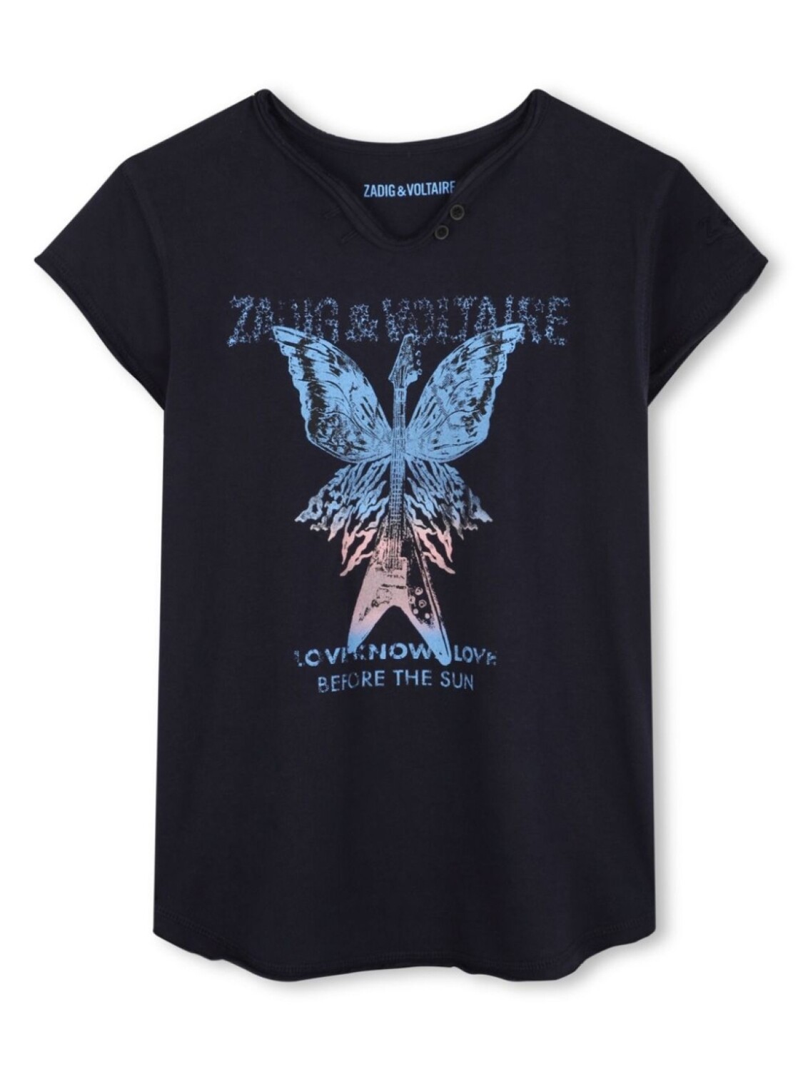 

Zadig & Voltaire Kids футболка с графичным принтом, синий
