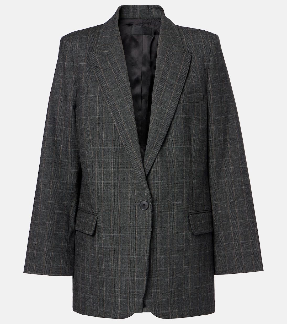 

Клетчатый пиджак Diane из смесовой шерсти Nili Lotan, Espresso Check