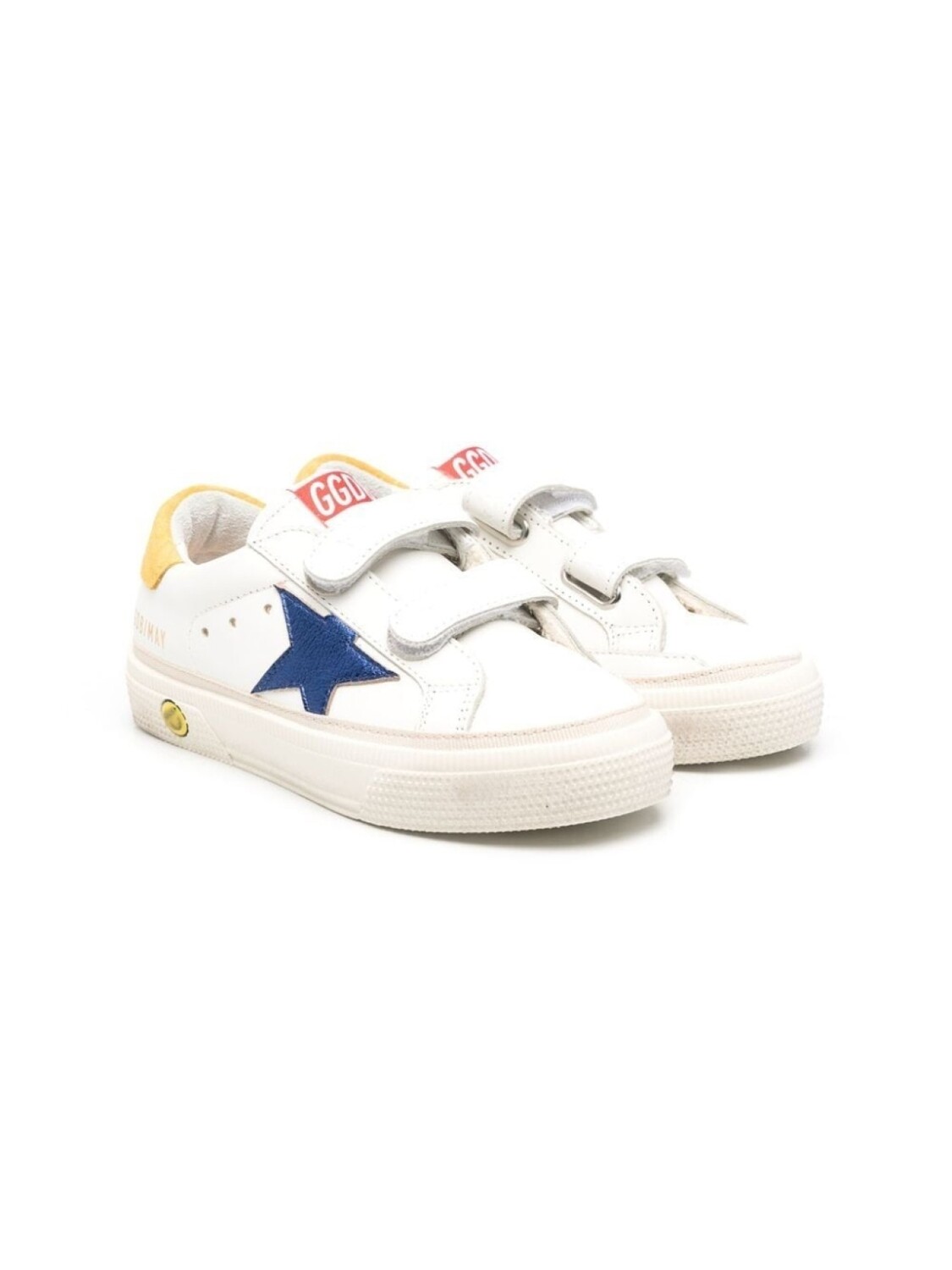 

Golden Goose Kids кеды May на липучках, белый