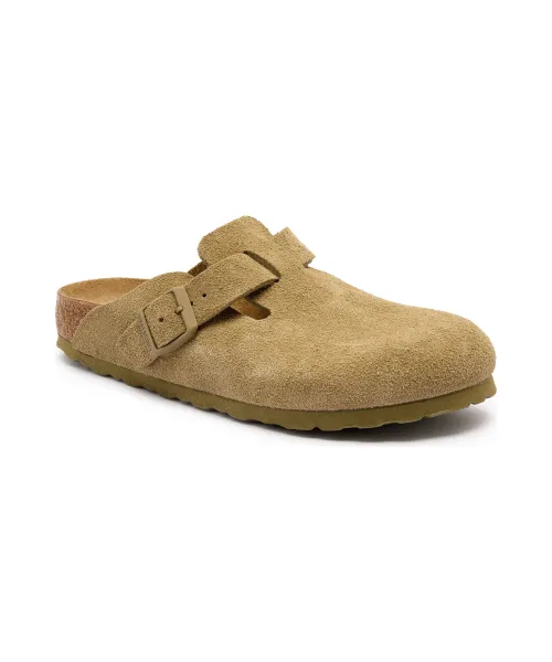Бостонские мюли, кожаные сандалии Narrow fit Birkenstock, зеленый