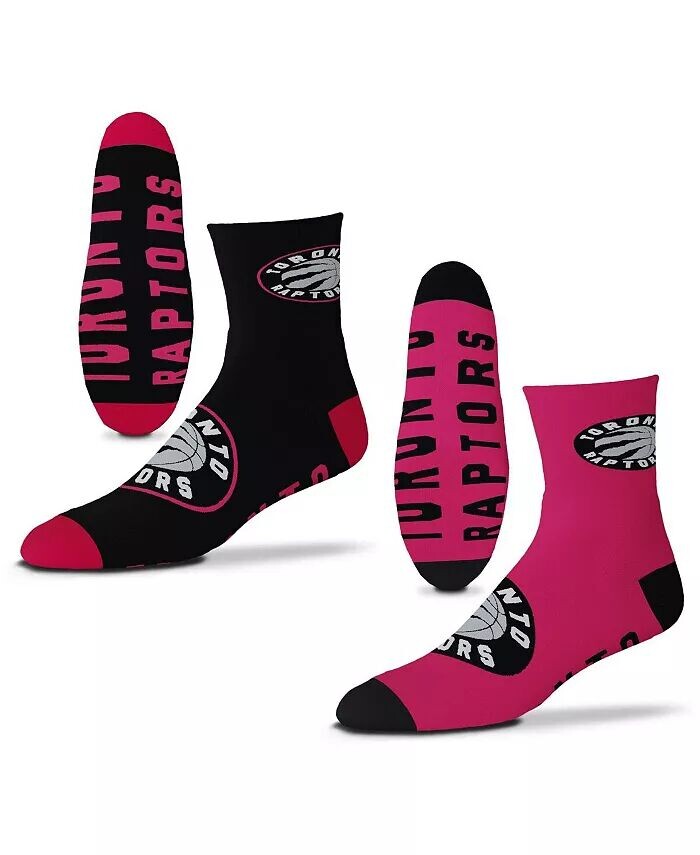 

Мужские носки Toronto Raptors Team длиной в четверть, комплект из двух пар For Bare Feet