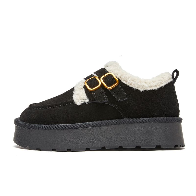 Feiyue Теплые и износостойкие женские зимние ботинки длиной до щиколотки, черные