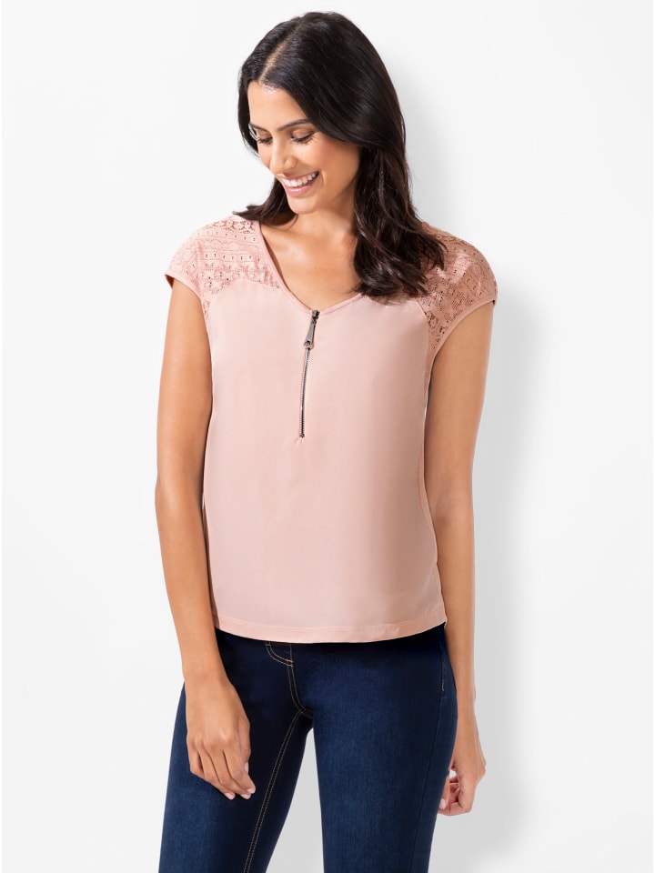 

Футболка с V-образным вырезом цвета пудры WITT WEIDEN