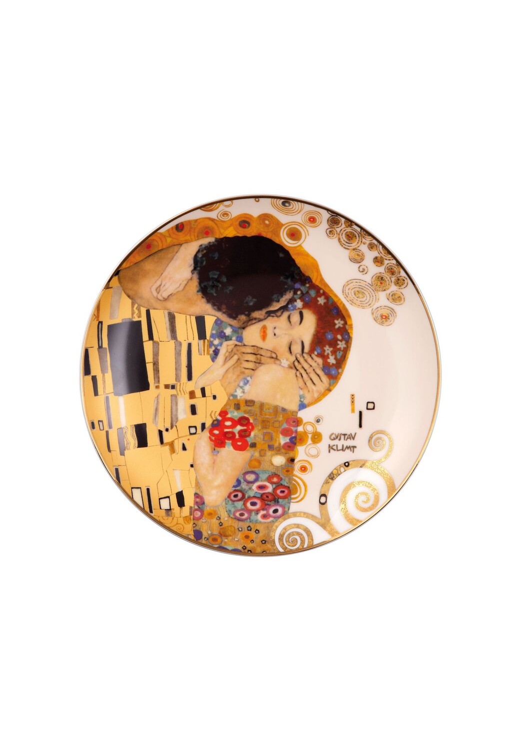 

Настенная тарелка Густав Климт Поцелуй Goebel, beige gold
