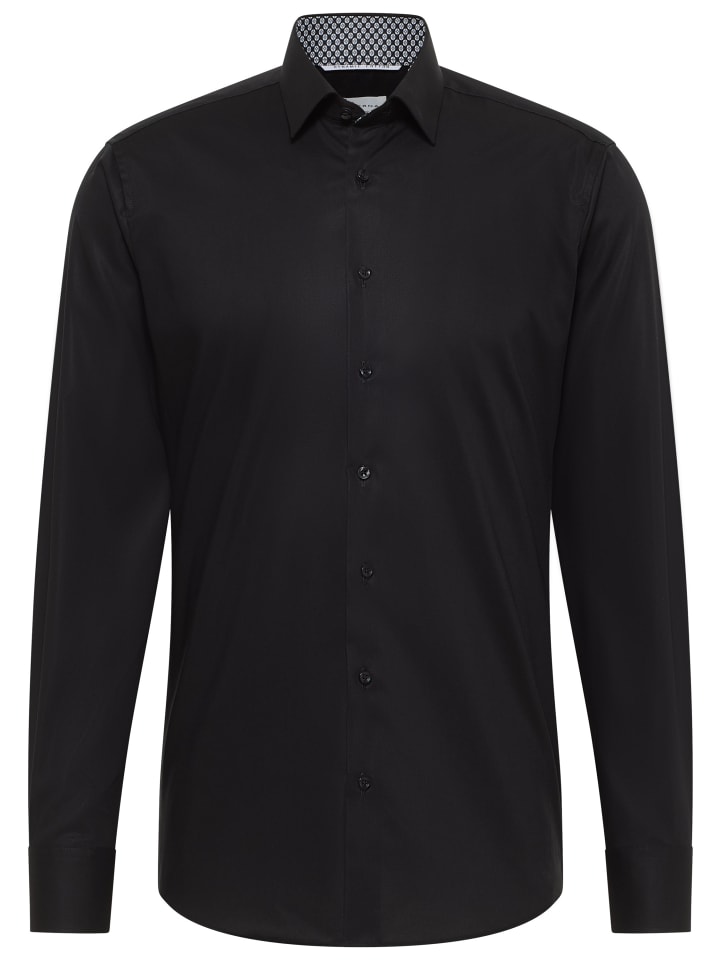 

Рубашка Slim Fit черного цвета Eterna