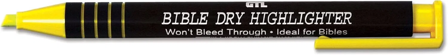 Хайлайтер Bible Dry Highlighter, G.T. Luscombe Company, 12 шт., желтый G.T. Luscombe Company, Inc.