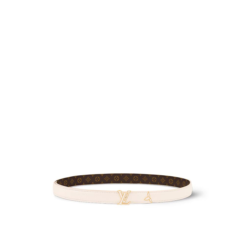 

Ремень Pretty LV Enamel 20 мм двусторонний Louis Vuitton, белый