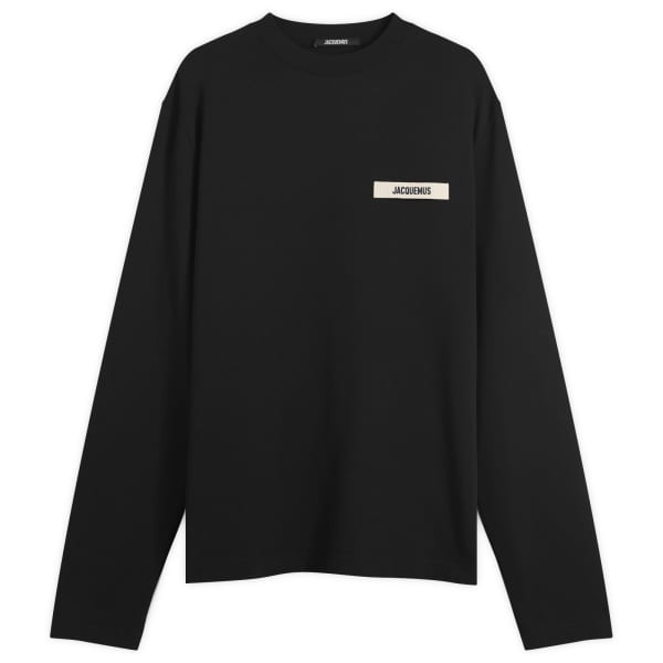 

Футболка с длинным рукавом и логотипом Grosgrain Jacquemus, черный