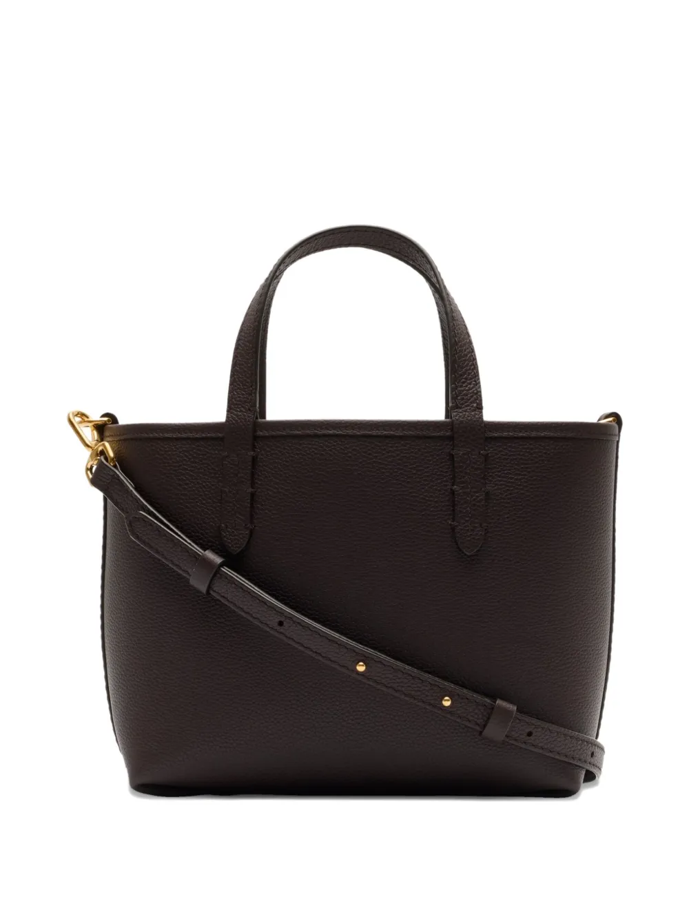 Мини-тоут Bloomsbury revers с клетчатым принтом Burberry, коричневый — фото 2