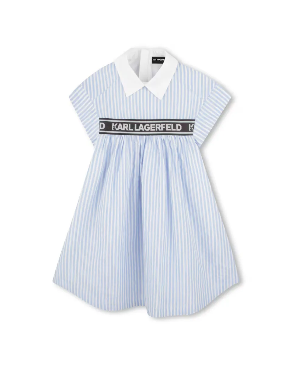 

Разноцветное платье для девочки с короткими рукавами Karl Lagerfeld Kids, многоцветный