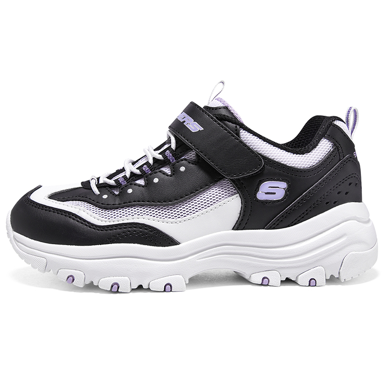 

Детская повседневная обувь для начальной школы Skechers Kids, черный/белый/фиолетовый
