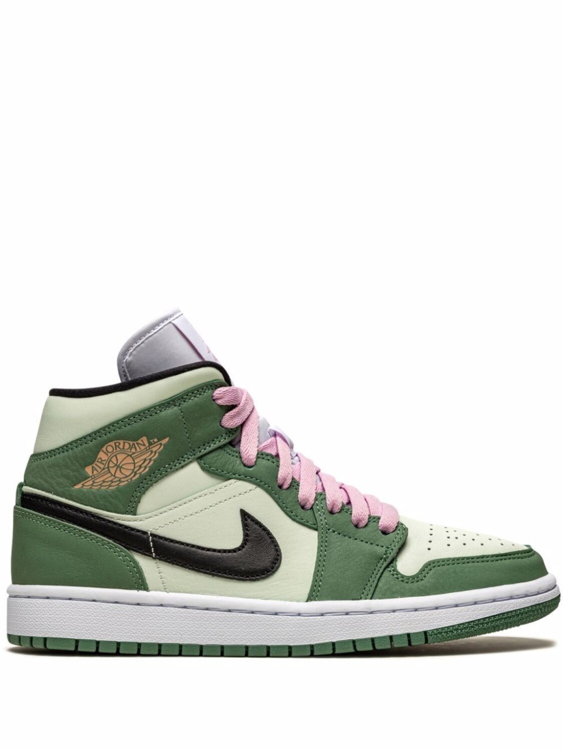 

Кроссовки Jordan Air Jordan 1 Mid SE, зеленый/розовый