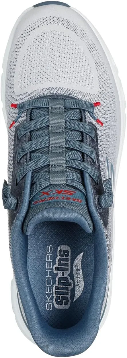 Мужские кроссовки Skechers Arch Fit Glide-Step Pro Hands Free Slip-in Trainers, синий/светло-серый — фото 3