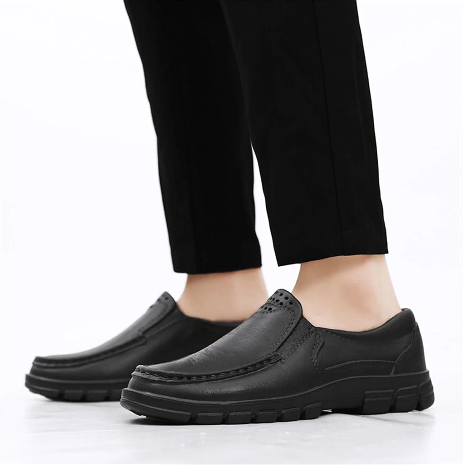 Туфли без скольжения мужские, Slip-On, Black ZHENSI — фото 2
