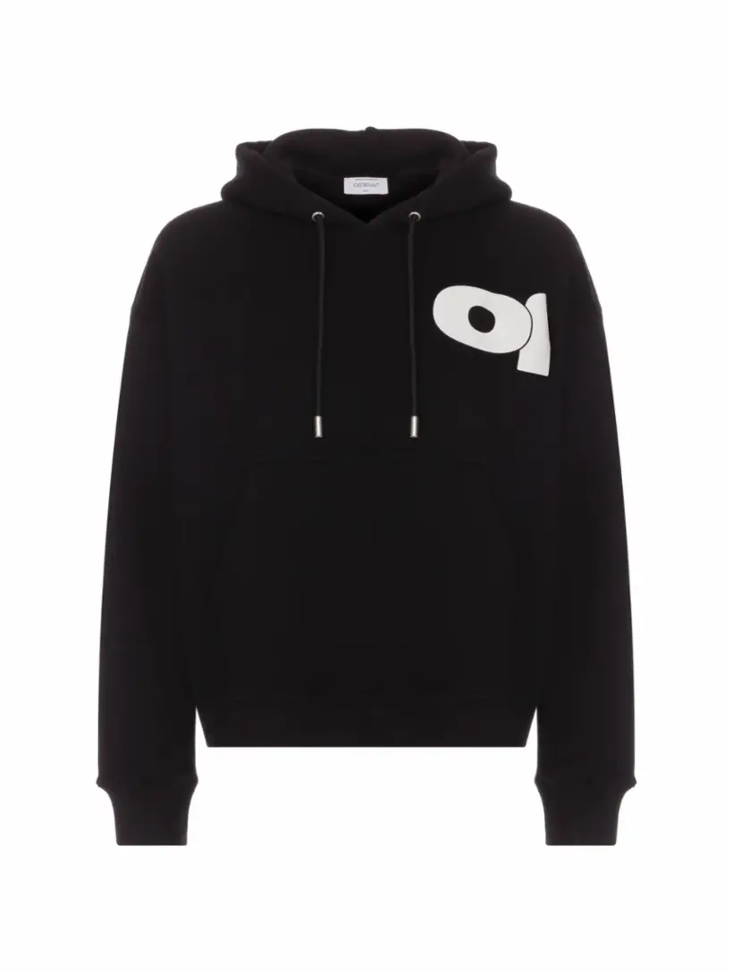 

Хлопковое худи с логотипом Off-White, черный