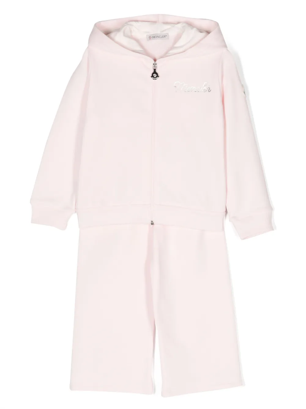 

Спортивный костюм с логотипом Moncler Enfant, розовый
