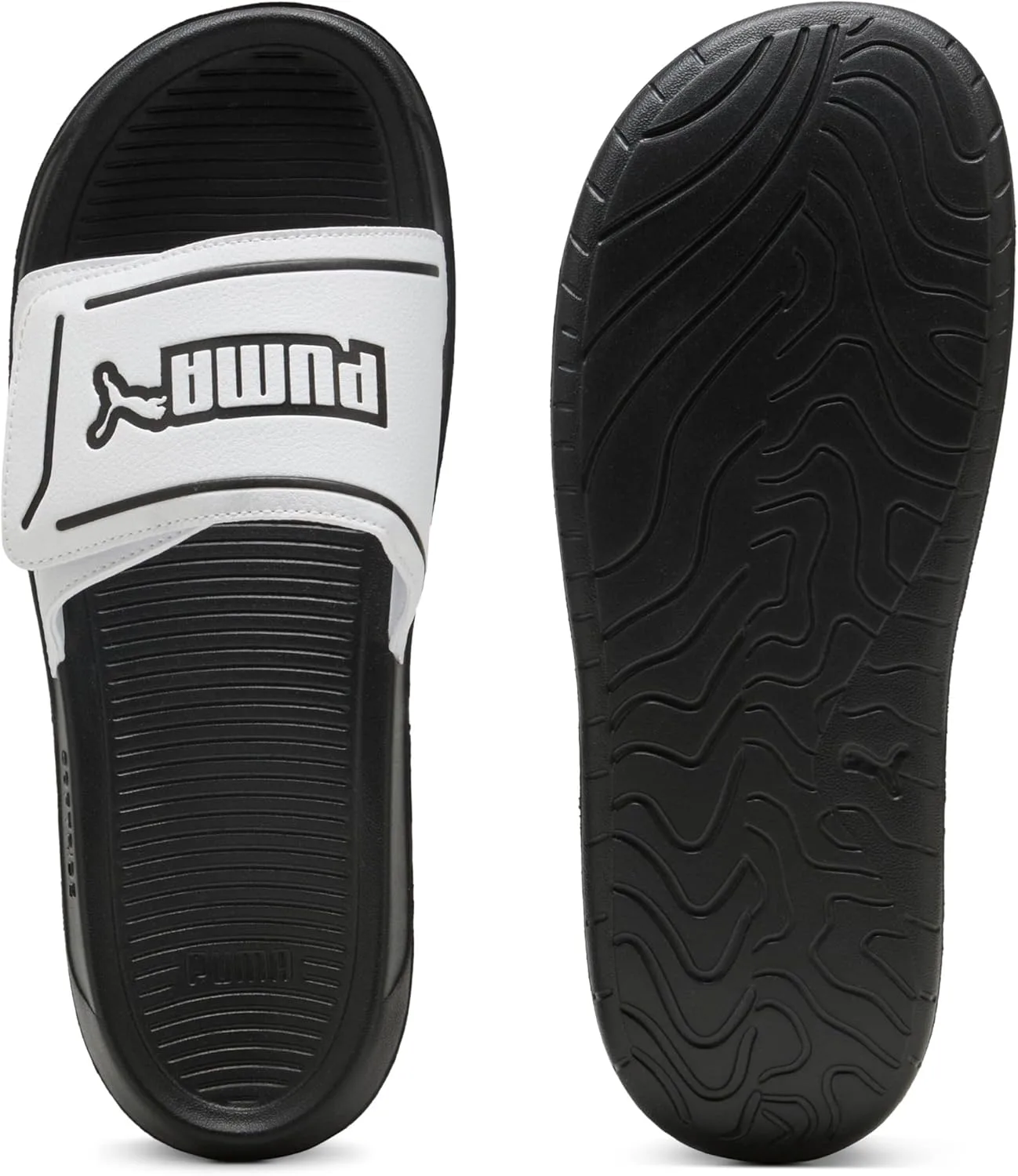 Сандалии PUMA Royalcat Comfort 2, унисекс, мужские и женские, для плавания, белый/черный — фото 3