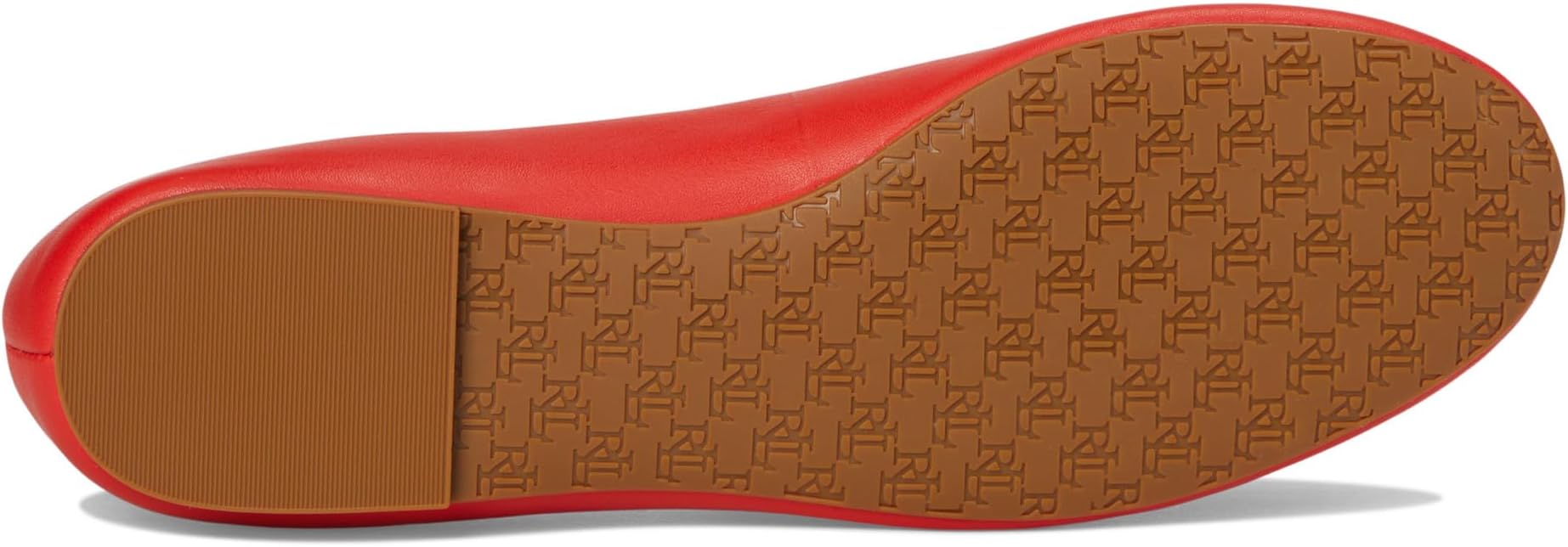 Балетки Lauren Ralph Lauren Jayna Nappa Leather Flats, цвет Bright Vermilion — фото 3