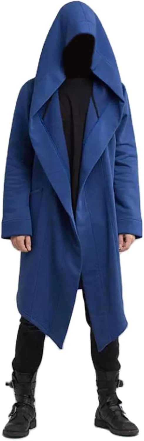 

Мужской длинный кардиган с капюшоном и воротником-шалью Hulpvktsgiq