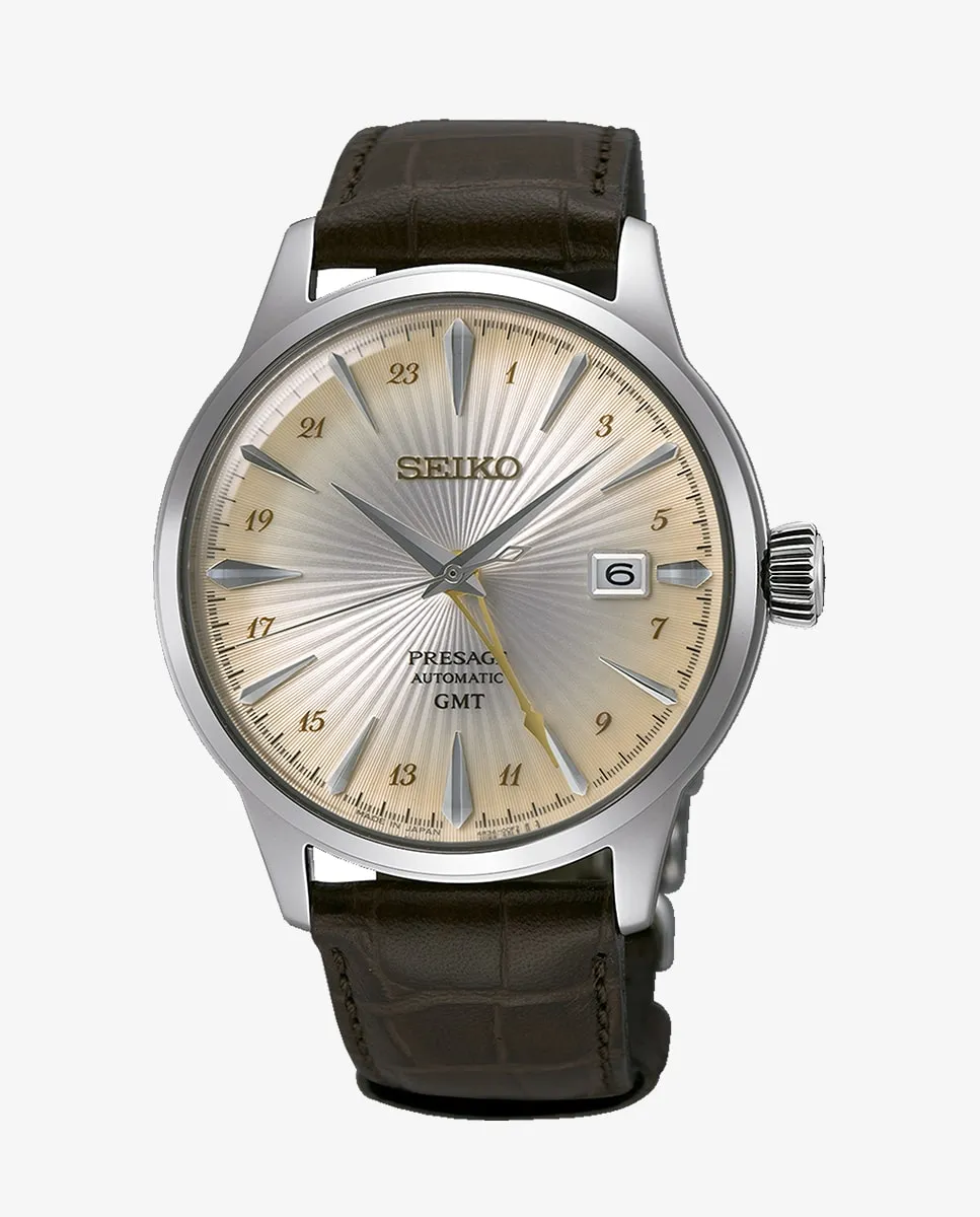 

Presage SSK041J1 Автоматические мужские часы с коричневым кожаным ремешком Seiko, коричневый