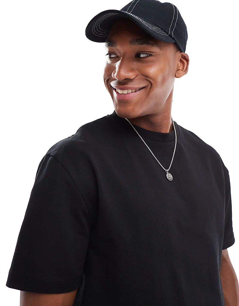 

Футболка Essential Heavyweight Relaxed 240 г/м² черного цвета ASOS DESIGN