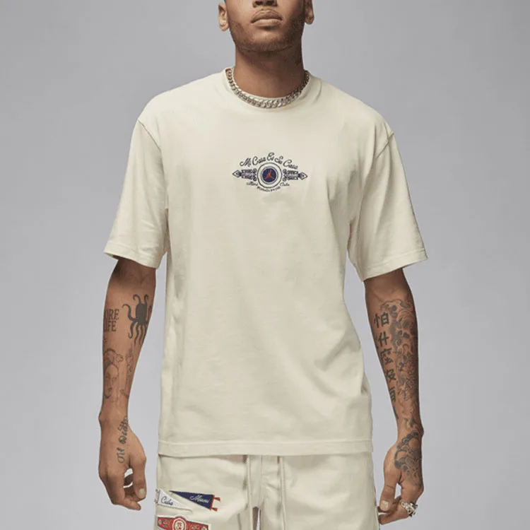 Футболка Nike Pro Solefly Jordan, экрю — фото 4